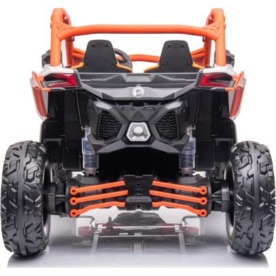 Macchina Elettrica per Bambini 2 Posti Can Am Maverick 24V Maxi Buggy con Ruote in Gomma e 4 Motori Potenti