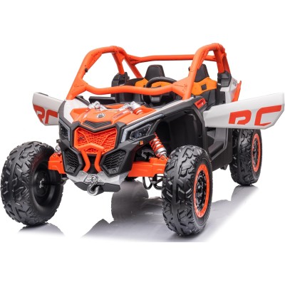 Macchina Elettrica per Bambini 2 Posti Can Am Maverick 24V Maxi Buggy con Ruote in Gomma e 4 Motori Potenti