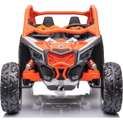 Macchina Elettrica per Bambini 2 Posti Can Am Maverick 24V Maxi Buggy con Ruote in Gomma e 4 Motori Potenti