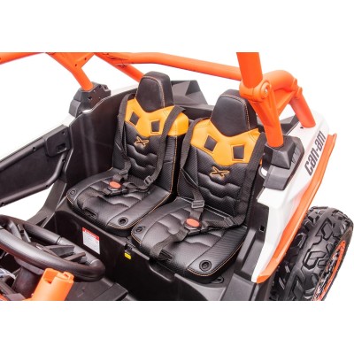 Macchina Elettrica per Bambini 2 Posti Can Am Maverick 24V Maxi Buggy con Ruote in Gomma e 4 Motori Potenti