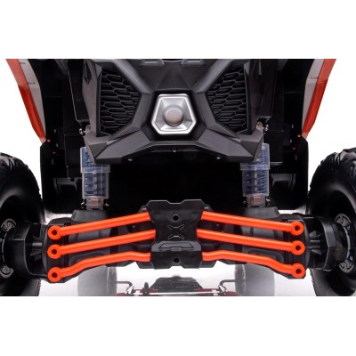 Macchina Elettrica per Bambini 2 Posti Can Am Maverick 24V Maxi Buggy con Ruote in Gomma e 4 Motori Potenti