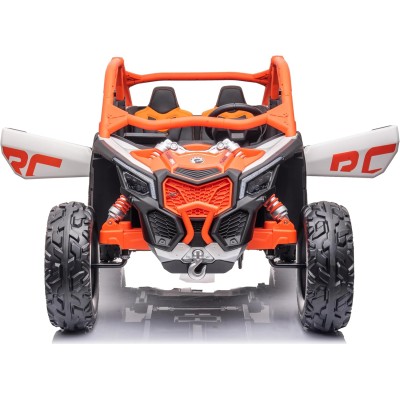 Macchina Elettrica per Bambini 2 Posti Can Am Maverick 24V Maxi Buggy con Ruote in Gomma e 4 Motori Potenti