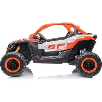 Macchina Elettrica per Bambini 2 Posti Can Am Maverick 24V Maxi Buggy con Ruote in Gomma e 4 Motori Potenti