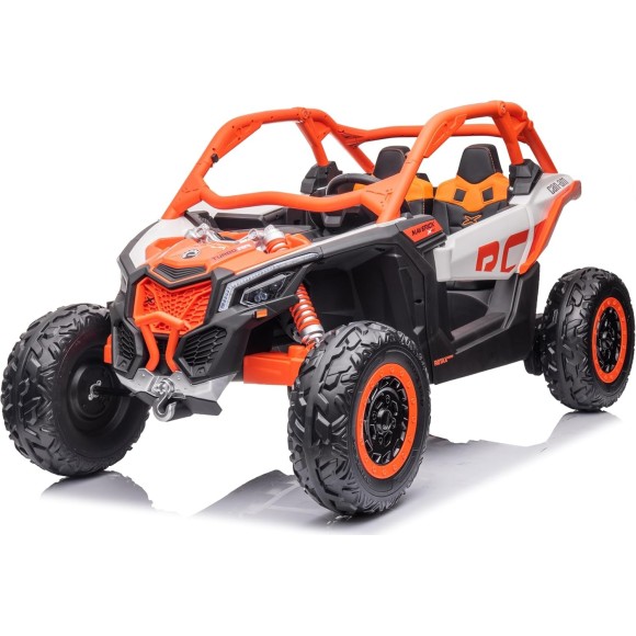 Macchina Elettrica per Bambini 2 Posti Can Am Maverick 24V Maxi Buggy con Ruote in Gomma e 4 Motori Potenti