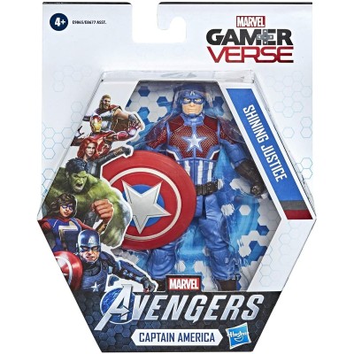 Hasbro E9865 Marvel Avengers Gameverse Action Figure Captain America Shining Justice da 15cm