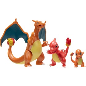 Rei Toys PK080200 Pokèmon Se Evolutivo Charmender con Charmander Charmeleon e Charizard da 10cm
