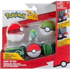 Rei Toys PK170401 Pokémon Cintura Clip 'N' Go con Bulbasaur da 5cm Nest Ball e Accessori