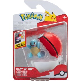 Rei Toys PK160606 Pokémon Clip 'N' Go Squirtle e Poké Ball Squirtle da battaglia da 5cm e accessorio