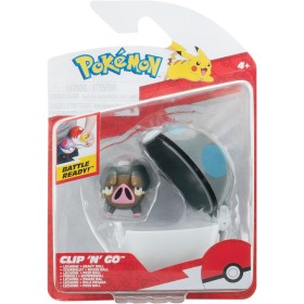 Rei Toys PK160603 Pokémon Clip'n'Go Poké Ball  Lechonk da 5cm con Heavy Ball