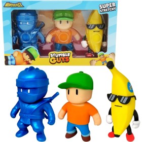 MONSTERFLEX Rocco Giocattoli 178169 Stumble Guys Super Stretch set da 3 figure estensibili ed elasticche da 25 cm MONSTERFLEX Rocco Giocattoli 178169 Stumble Guys Super Stretch set da 3 figure estensibili ed elasticche da 25 cm