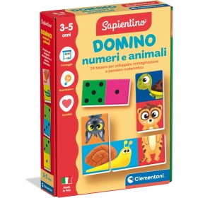 Clementoni 16841 Sapientino Domino Numeri e Animali con Metodo Montessoriano per Riconoscere Animali e Imparare a Contare