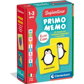 Clementoni 16830 Sapientino Baby Montessori Carte Primo Memo Carte Tattili per Sviluppare Linguaggio e Osservazione