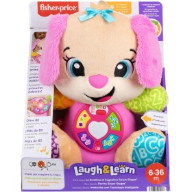Fisher-Price JFD35 La sorellina del cagnolino Ridi e Impara Peluche con tecnologia Smart Stages