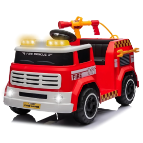 Camion dei Pompieri Cavalcabile Elettrico per Bambini 12V con Telecomando Luci Siren Suoni e Accessori Inclusi Full Optional Camion dei Pompieri Cavalcabile Elettrico per Bambini 12V con Telecomando Luci Siren Suoni e Accessori Inclusi Full Optional