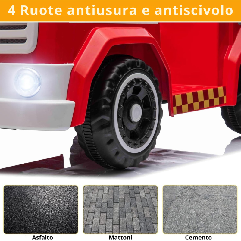 Carrello Dei Pompieri Per Bambini - Giocattolo Con Scala E Accessori