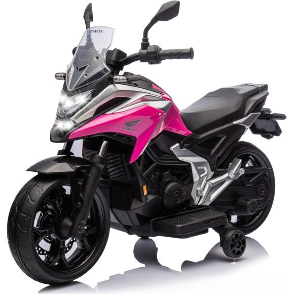 Moto Elettrica per Bambini Honda NC750X 12V Motocicletta con MP3 Accelleratore a Pedale Luci a LED e Suoni Integrati