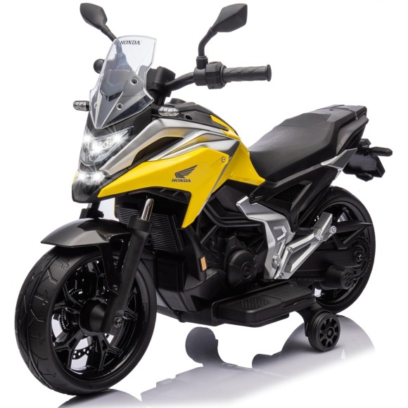 Moto Elettrica per Bambini Honda NC750X 12V Motocicletta con MP3 Accelleratore a Pedale Luci a LED e Suoni Integrati