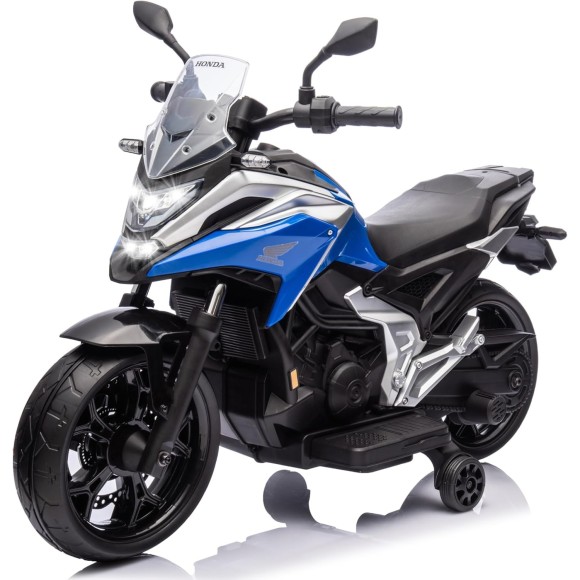 Moto Elettrica per Bambini Honda NC750X 12V Motocicletta con MP3 Accelleratore a Pedale Luci a LED e Suoni Integrati