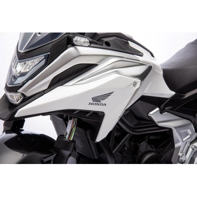Moto Elettrica per Bambini Honda NC750X 12V Motocicletta con MP3 Accelleratore a Pedale Luci a LED e Suoni Integrati