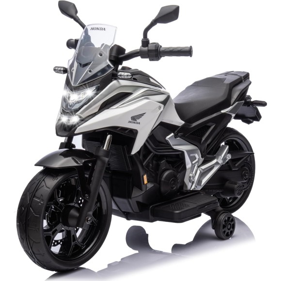 Moto Elettrica per Bambini Honda NC750X 12V Motocicletta con MP3 Accelleratore a Pedale Luci a LED e Suoni Integrati