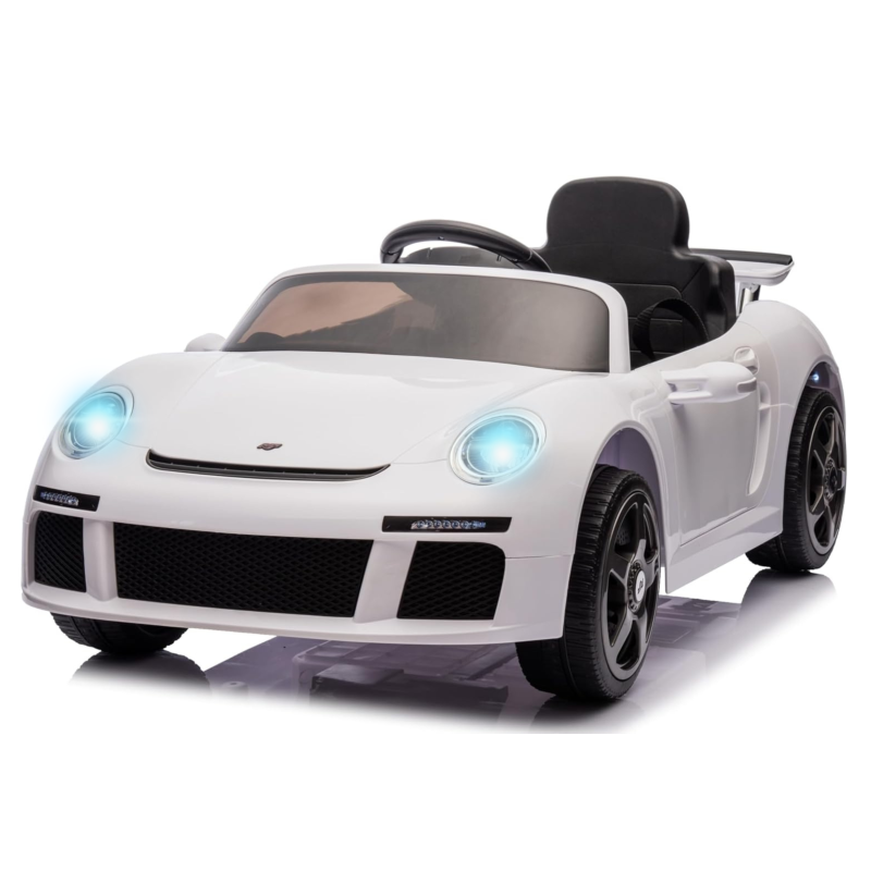Macchina Elettrica per Bambini Porsche Ruf Ctr3 Telecomandata con Cintura di Sicurezza a 5 Punti Porte Apribili 12V