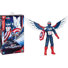 Hasbro F93015 Marvel Captain America Brave New World - Captain America Deluxe con ali rimovibili