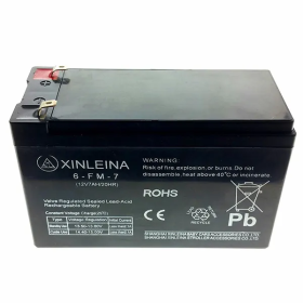 COPPIA Batterie 12V 7AH Ricaricabile al Piombo + FUSIBILE TERMICO