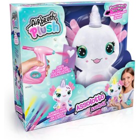 Rocco Giocattoli 20289975 Airbrush Plush Assolotto Peluche Axolotl da colorare e ricolorare con corno luminoso Rocco Giocattoli 20289975 Airbrush Plush Assolotto Peluche Axolotl da colorare e ricolorare con corno luminoso