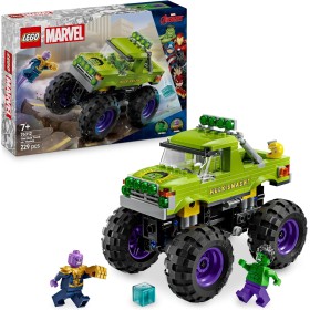 LEGO Marvel 76312 Truck di Hulk Contro Thanos Camion con 2 Minifigure e Accessori come il Guanto dell'Infinito