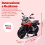 Moto Elettrica per Bambini Honda NC750X 12V Motocicletta con MP3 Accelleratore a Pedale Luci a LED e Suoni Integrati