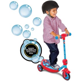 Mandelli 707300421 Monopattino Elettrico 3 Ruote Spiderman Con Bolle Di Sapone