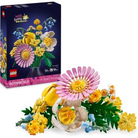 LEGO Botanicals 10347 Bouquet di Fiori Estivi con Campanule Rosa Tulipano e Altri Fiori Finti