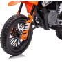Moto Elettrica per Bambini 12V Super Cross Enduro con 2 Motori Potenti Acceleratore Manopola Ruote con Battistrada Bluetooth