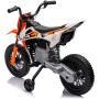 Moto Elettrica per Bambini 12V Super Cross Enduro con 2 Motori Potenti Acceleratore Manopola Ruote con Battistrada Bluetooth
