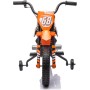Moto Elettrica per Bambini 12V Super Cross Enduro con 2 Motori Potenti Acceleratore Manopola Ruote con Battistrada Bluetooth