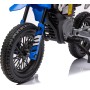 Moto Elettrica per Bambini 12V Super Cross Enduro con 2 Motori Potenti Acceleratore Manopola Ruote con Battistrada Bluetooth