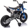 Moto Elettrica per Bambini 12V Super Cross Enduro con 2 Motori Potenti Acceleratore Manopola Ruote con Battistrada Bluetooth
