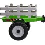 Trattore Elettrico 12V per Bambini Cavalcabile con Pala Meccanica Ruspa Scavatrice e Rimorchio
