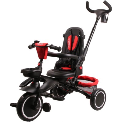 Triciclo Pieghevole Premier 6 in 1 per Bambini da 12 Mesi a 5 Anni Triciclo con Sedile Girevole e Reclinabile Peso Massimo 25 Kg