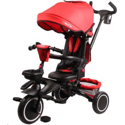 Triciclo Pieghevole Premier 6 in 1 per Bambini da 12 Mesi a 5 Anni Triciclo con Sedile Girevole e Reclinabile Peso Massimo 25 Kg