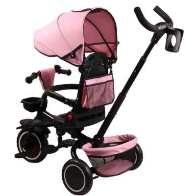 Triciclo Pieghevole Premier 6 in 1 per Bambini da 12 Mesi a 5 Anni Triciclo con Sedile Girevole e Reclinabile Peso Massimo 25 Kg