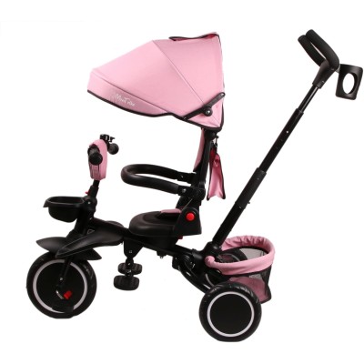 Triciclo Pieghevole Premier 6 in 1 per Bambini da 12 Mesi a 5 Anni Triciclo con Sedile Girevole e Reclinabile Peso Massimo 25 Kg