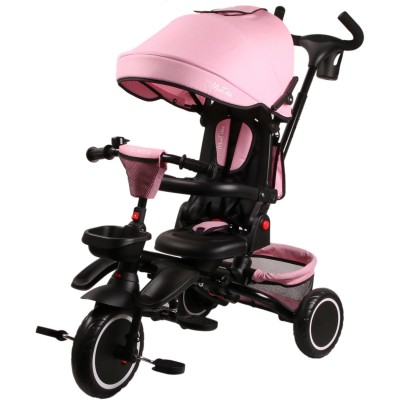 Triciclo Pieghevole Premier 6 in 1 per Bambini da 12 Mesi a 5 Anni Triciclo con Sedile Girevole e Reclinabile Peso Massimo 25 Kg