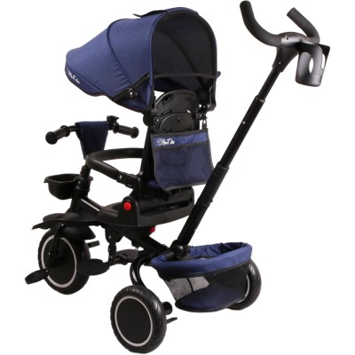 Triciclo Pieghevole Premier 6 in 1 per Bambini da 12 Mesi a 5 Anni Triciclo con Sedile Girevole e Reclinabile Peso Massimo 25 Kg