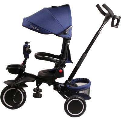 Triciclo Pieghevole Premier 6 in 1 per Bambini da 12 Mesi a 5 Anni Triciclo con Sedile Girevole e Reclinabile Peso Massimo 25 Kg