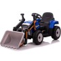 Trattore Elettrico 12V per Bambini Cavalcabile con Pala Meccanica Ruspa Scavatrice e Rimorchio