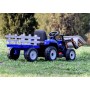 Trattore Elettrico 12V per Bambini Cavalcabile con Pala Meccanica Ruspa Scavatrice e Rimorchio