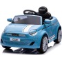 Auto Macchina Elettrica per Bambini Nuova Fiat 500e 12V con Telecomando, Sedile in Pelle