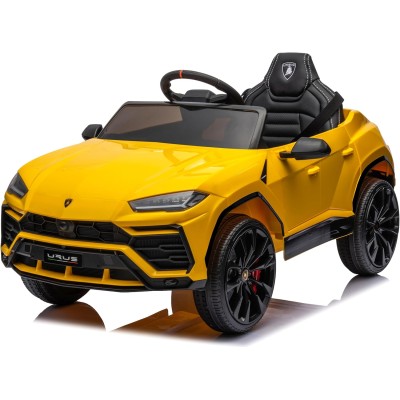 Lamborghini Urus Giallo Customizzata con sedile in pelle Arancio con cuciture arancio  + tappetino con cuciture arancio