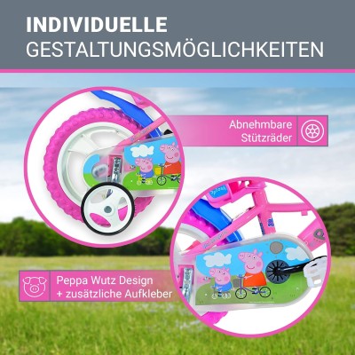 Dino Bikes 124RL-PGS Bicicletta Peppa Pig 12 pollici per bambina